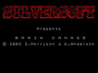 Brain Damage title screen for ZX Spectrum